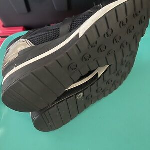 Michael Kors Black and Silver Women's Mesh Sneakers